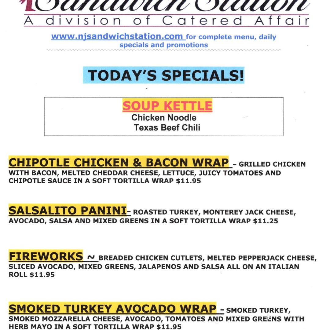 Specials for this week at CATERED!